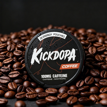 Kickdopa Caffeine Nootropic Energy Pouches — 20 Pouches/Can — 5-Can Pack