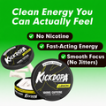 KickDopa Lemon caffeine energy pouches with 100 mg caffeine per pouch and zero nicotine